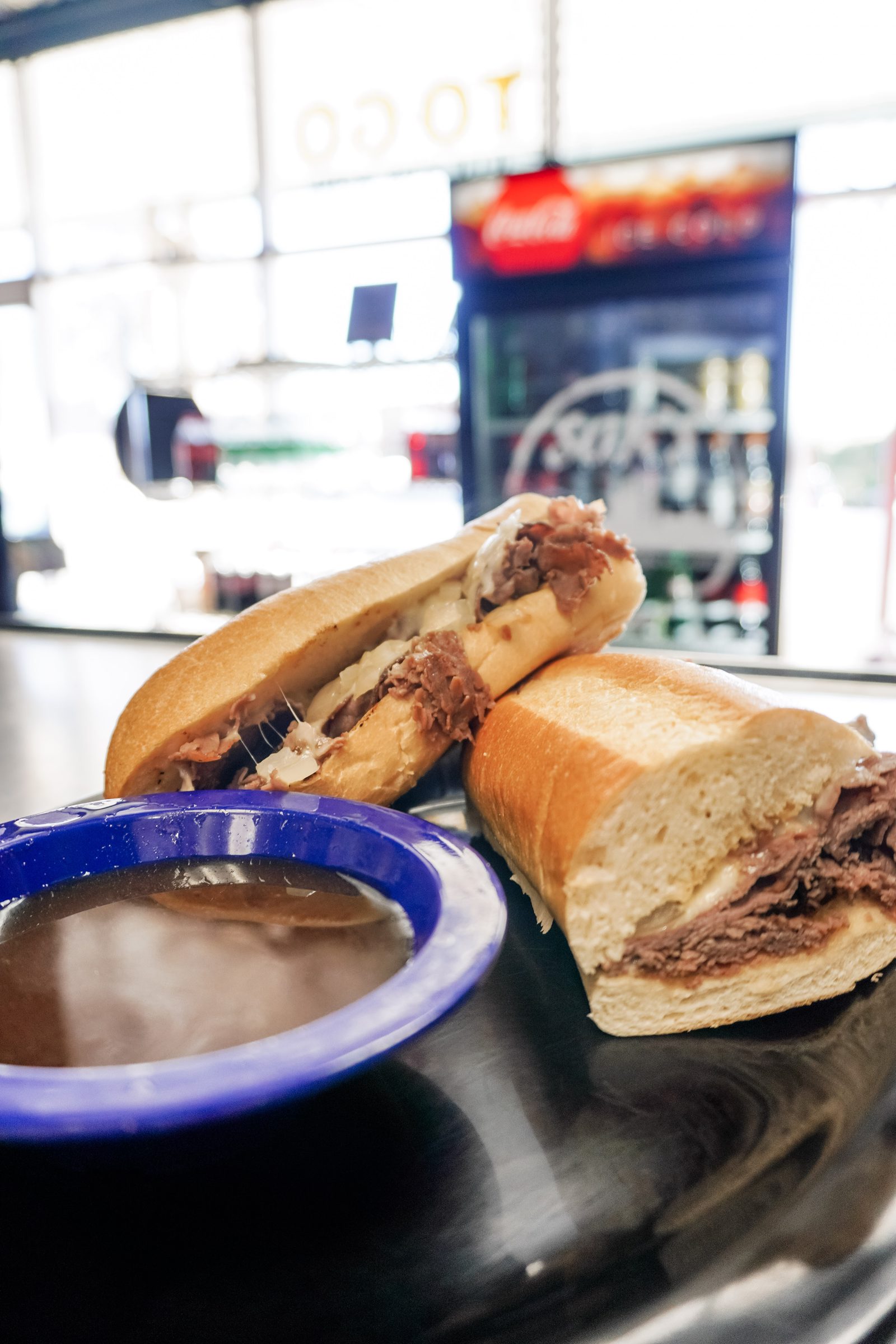 French dip with au jus at Sak's Deli