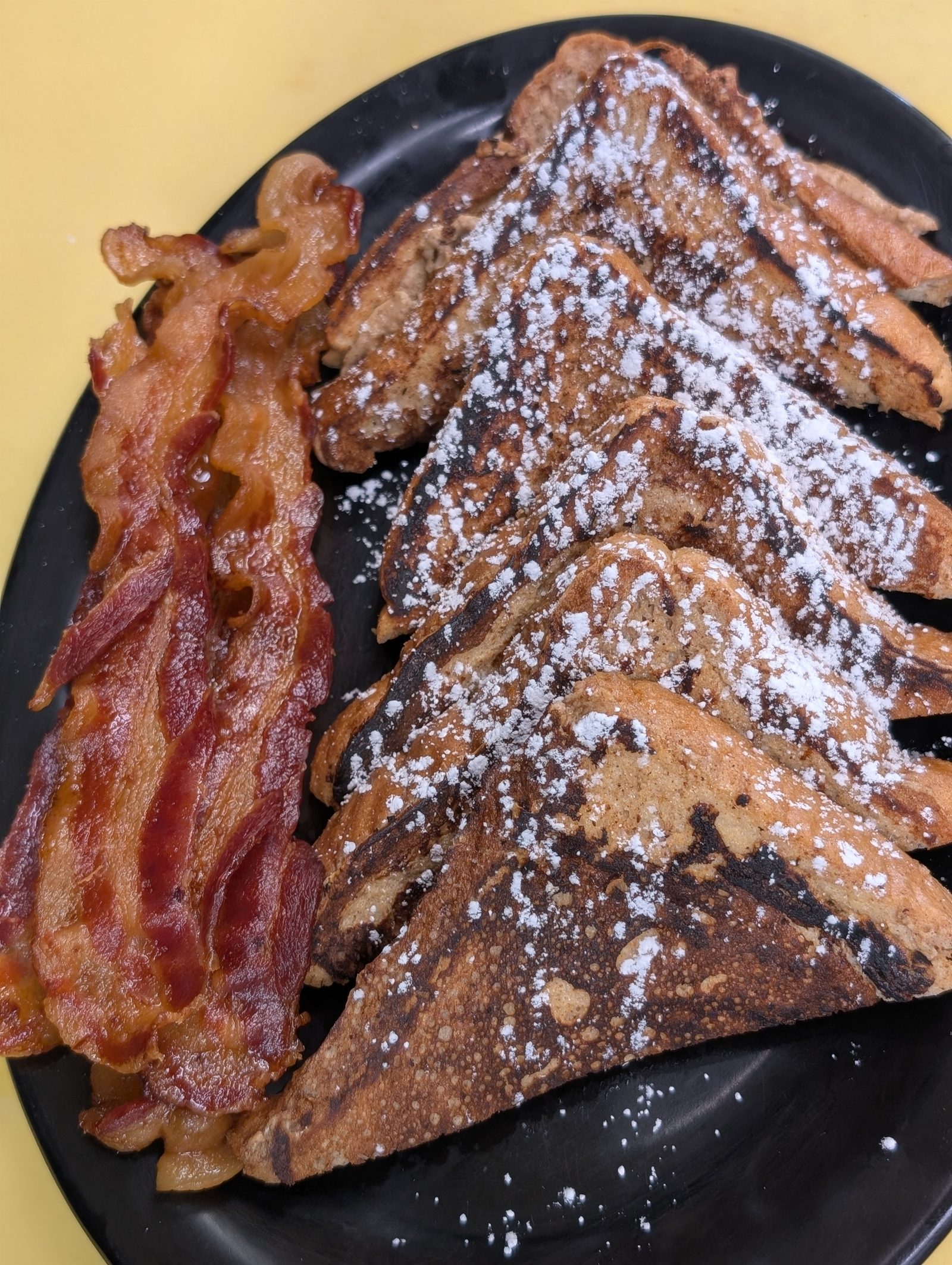 French toast and bacon at Sak's Deli