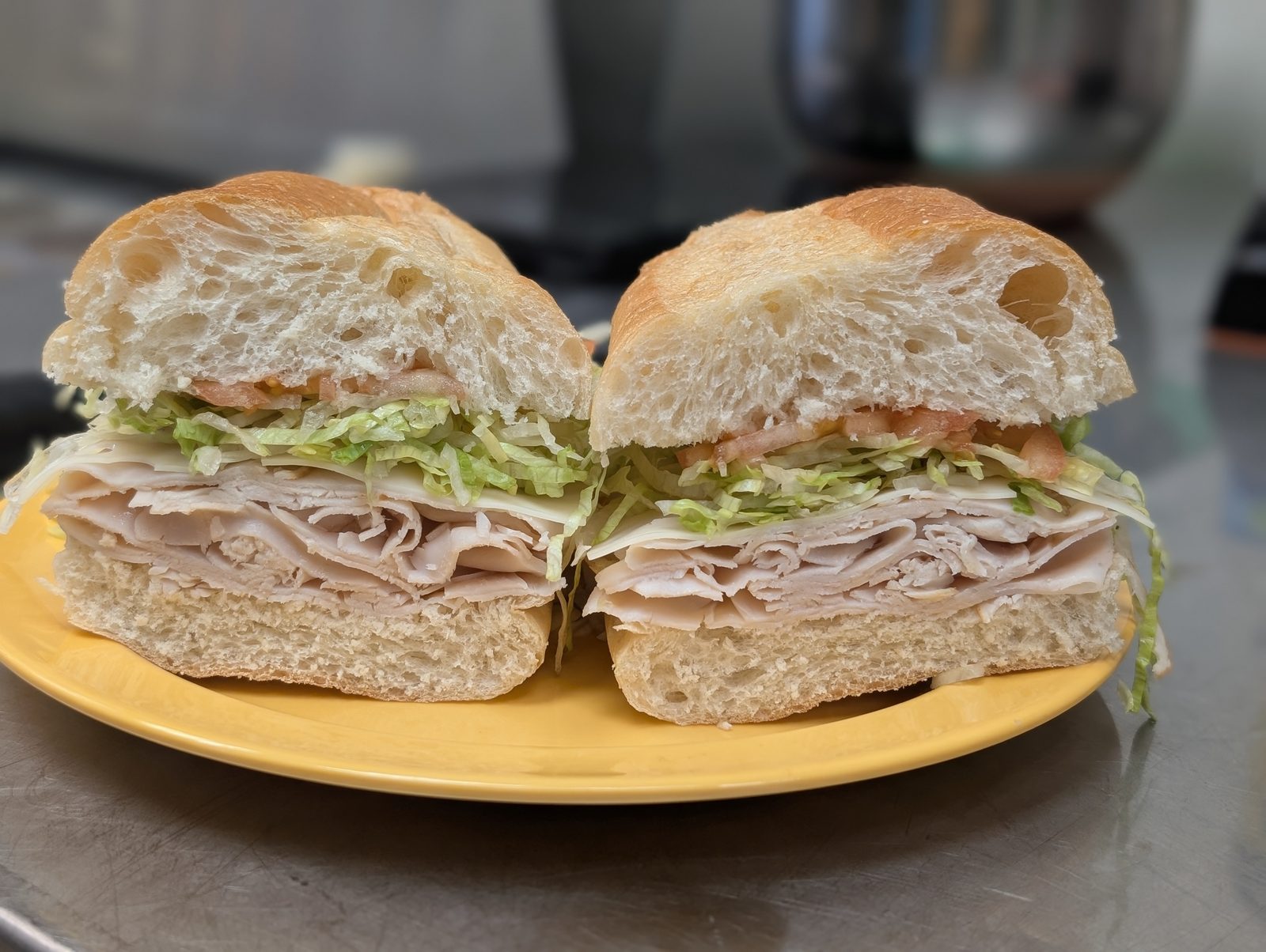 Turkey hoagie at Sak's Deli